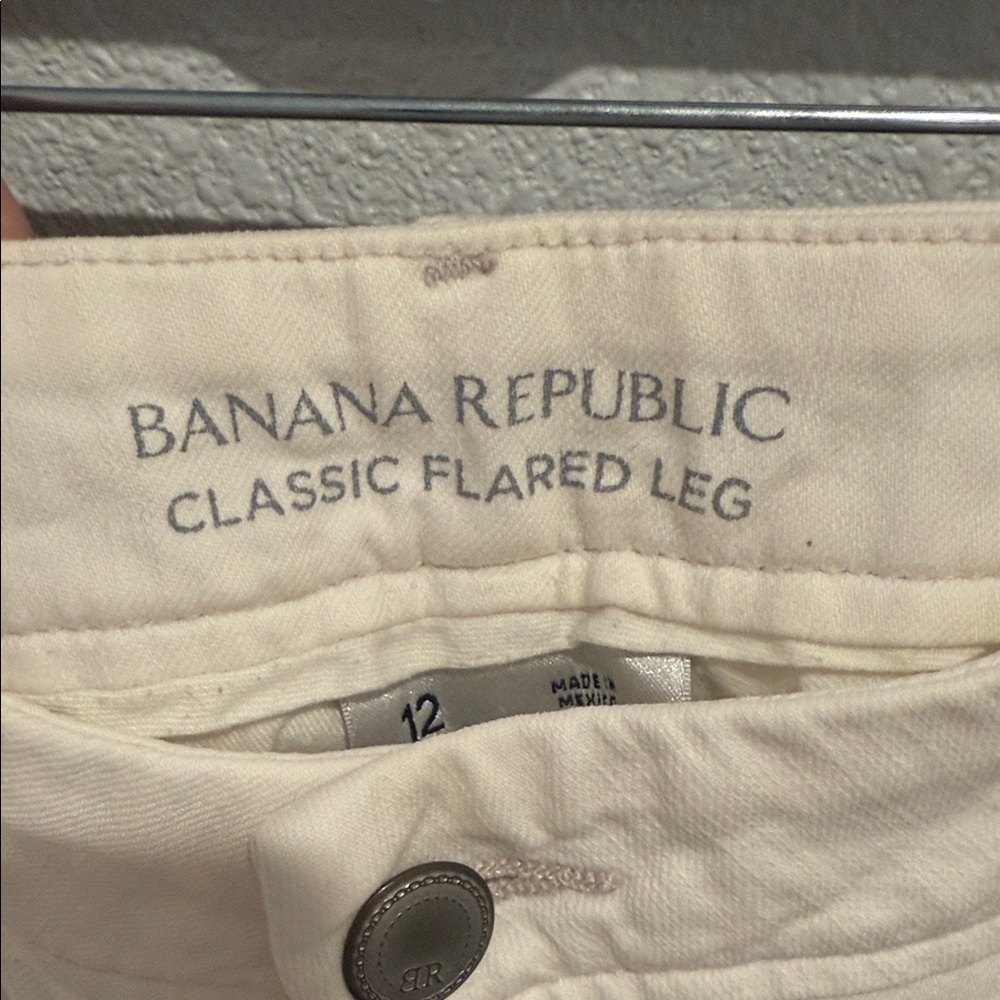 Banana Republic Classic Flared Leg White Jeans
